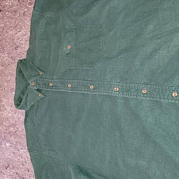 Vintage. Made in USA. Lands' End. 💯 Cotton mini-corduroy button-up Men's L - Picture 5 of 14